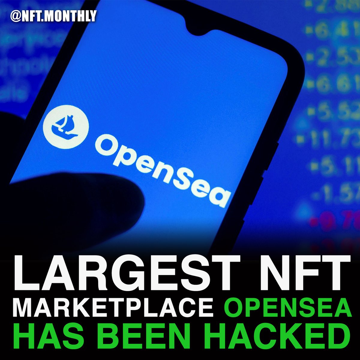 NFT_monthly's tweet photo. OpenSea's CEO acknowledged the phishing attack, confirming that 32 users have lost NFTs so far

#nft #nfts #nftdrop #nftcollection #nftcollectibles #nftmusic #nftphotography #nftart #nftartist #design #digitalillustration #opensea #OpenSeaNFT #OpenSeahack https://t.co/t2uZvgu8gf