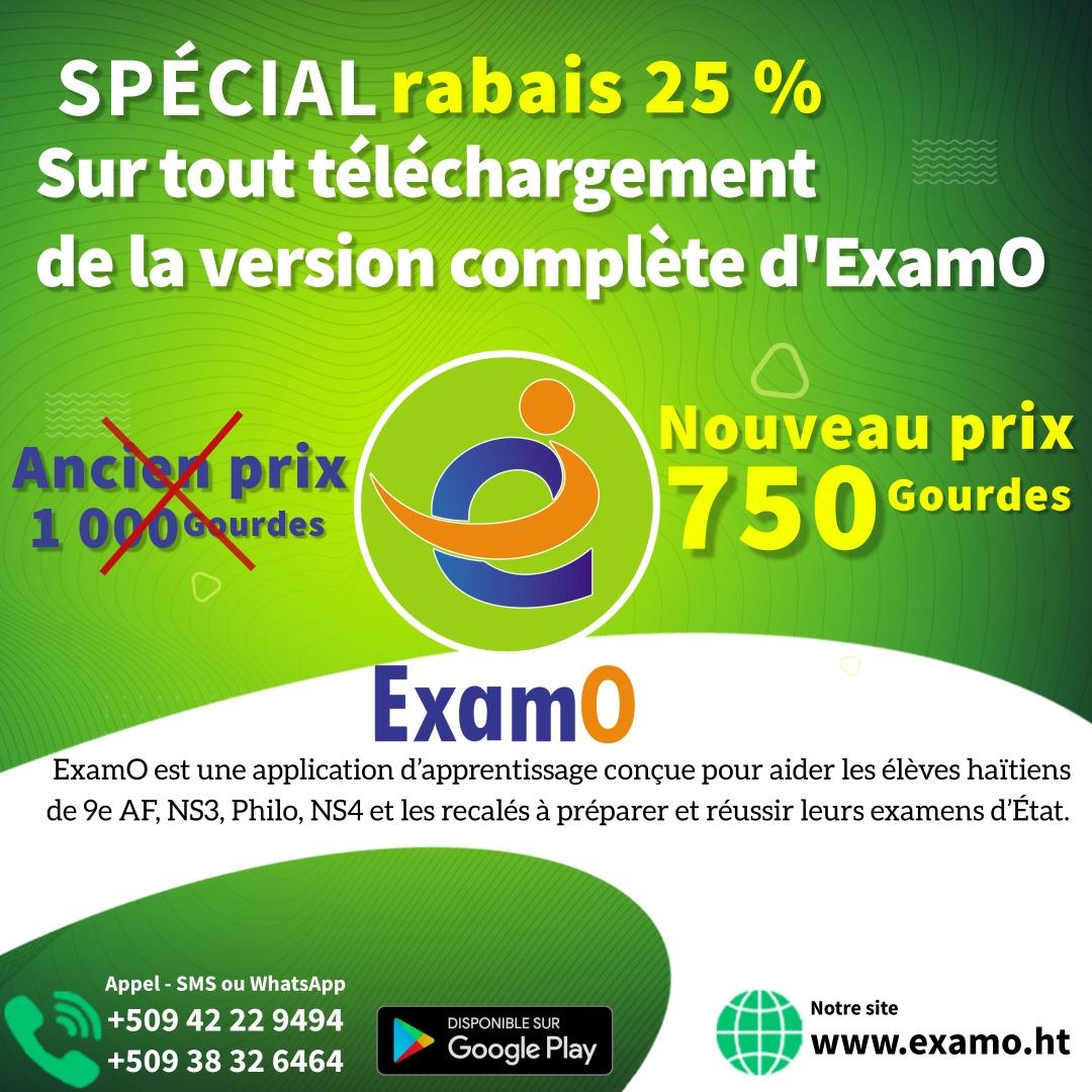 ExamoHt's tweet photo. @desca_darline ExamO est une application conçue pour t'aider à réussir aux examens d’État haïtien.

ExamO te permettra de préparer dans toutes les matières de ta classe pour mieux réussir aux examens d’État. https://t.co/CBHMg4u5MX