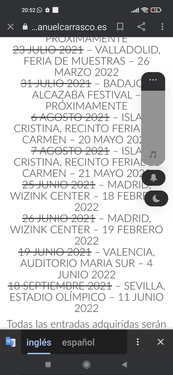 mdelagua's tweet photo. @LuisPrensa1 @manuelcarrasco_ Perdona que me meta, las del 07/08 serían para el 21/05. Saludos. https://t.co/siKUid0REP