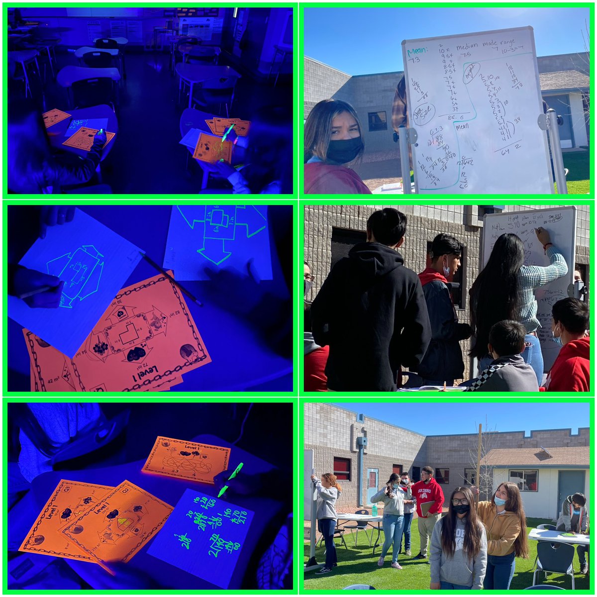 ESeanez_SMS's tweet photo. @Socorro_Middle Mathematicians glowing and growing inside and outside the classroom. ❤️🐾 #BolderBiggerBetter https://t.co/WVlLpwjNi1