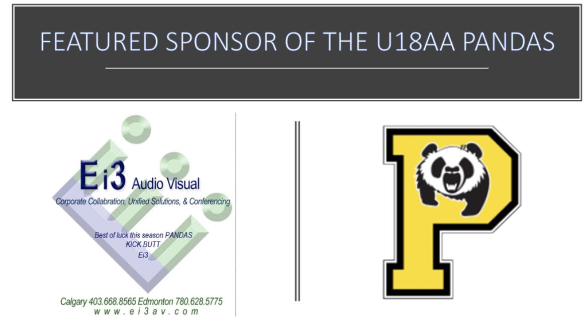 EdmU18AAPandas's tweet photo. Pandas would like to thank our Game Day Sponsors 

Ei3 Audio Visual 
NAPA AutoPro DynEco automotive Services 

#letsgopandas https://t.co/TMHhrb8DlJ