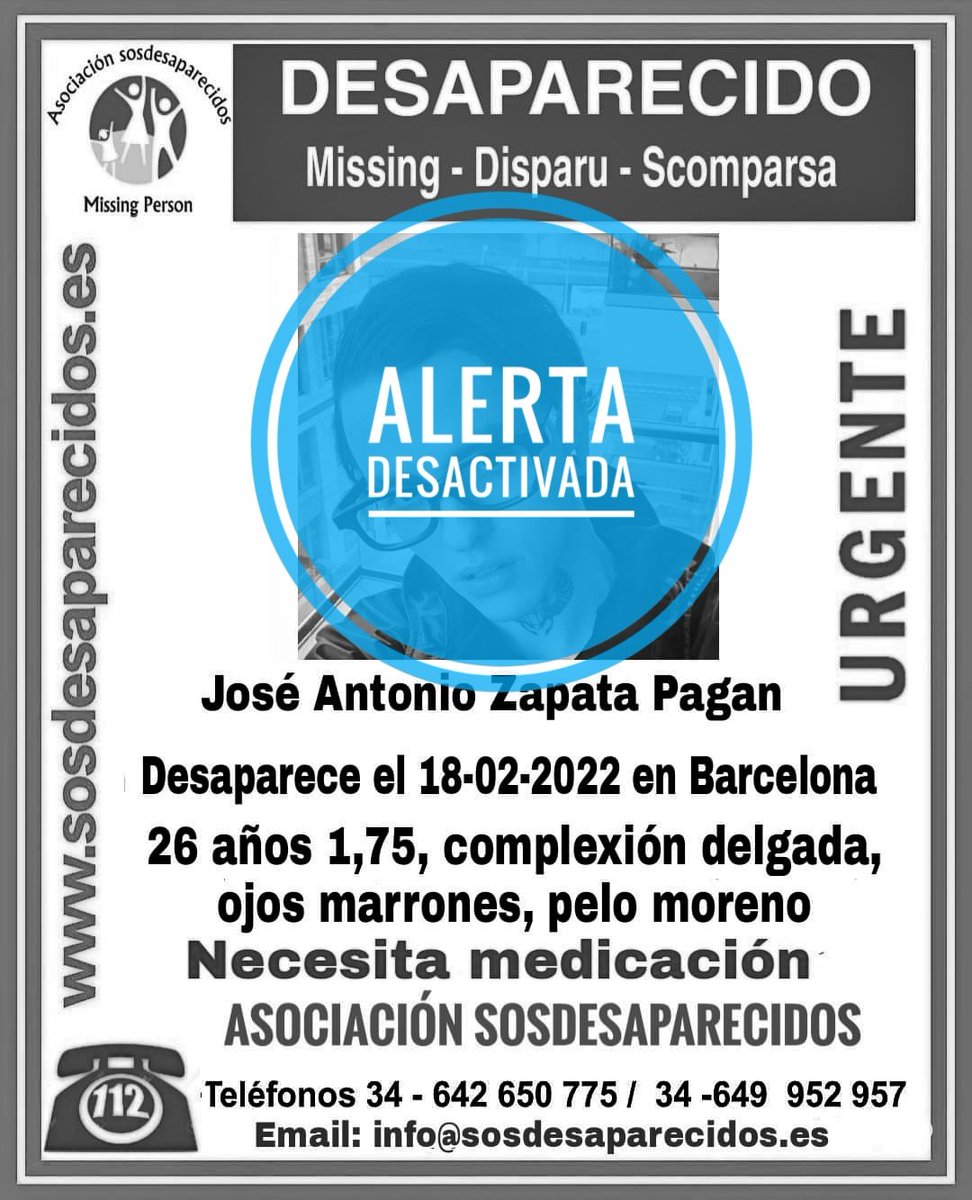 ACTUALIZACION: ENCONTRADO SANO Y A SALVO, gracias a todos por vuestra ayuda!!!