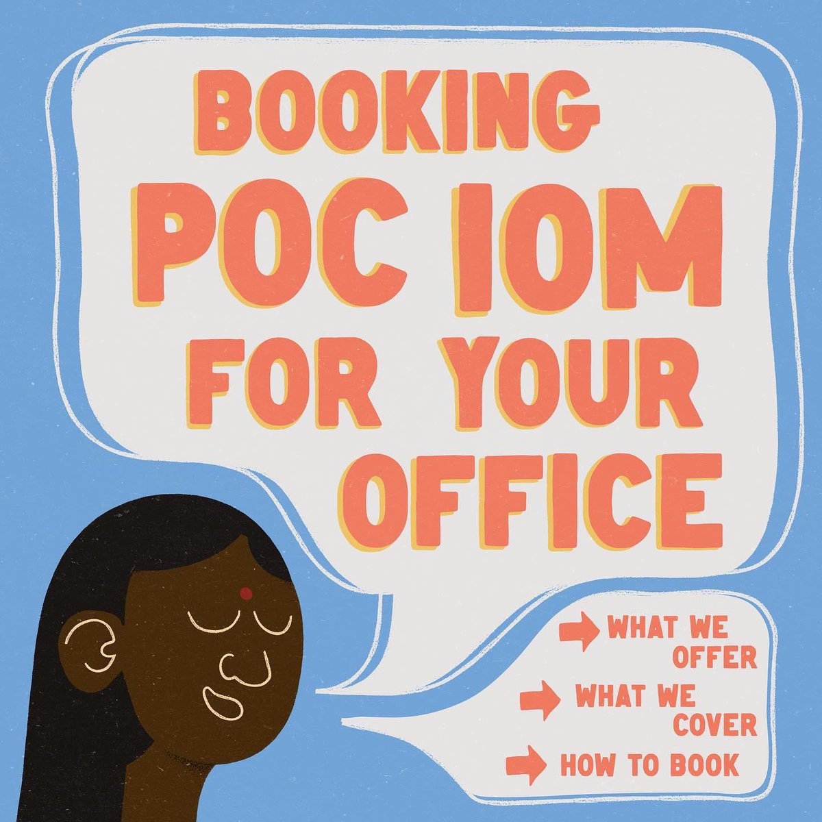 poc_iom's tweet photo. Did you know you can book POCIOM to come to your workplace and deliver an interactive workshop?🎤

If you’re interested in booking POC IOM for your workplace check details below to find out how!📩

Graphic credits 😍😍 - @riv.js // @effracs https://t.co/Qt4gsnt3Wx