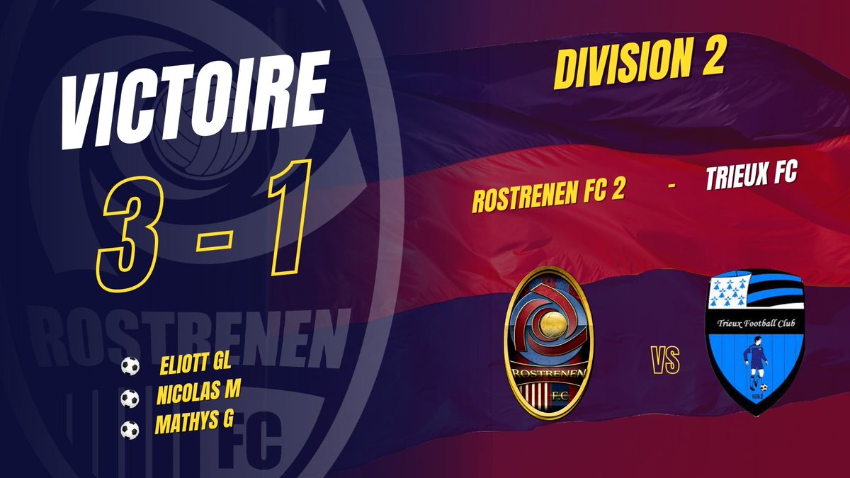 RostrenenFC's tweet photo. [RÉSULTATS SENIOR] https://t.co/pUbl9BLvYm