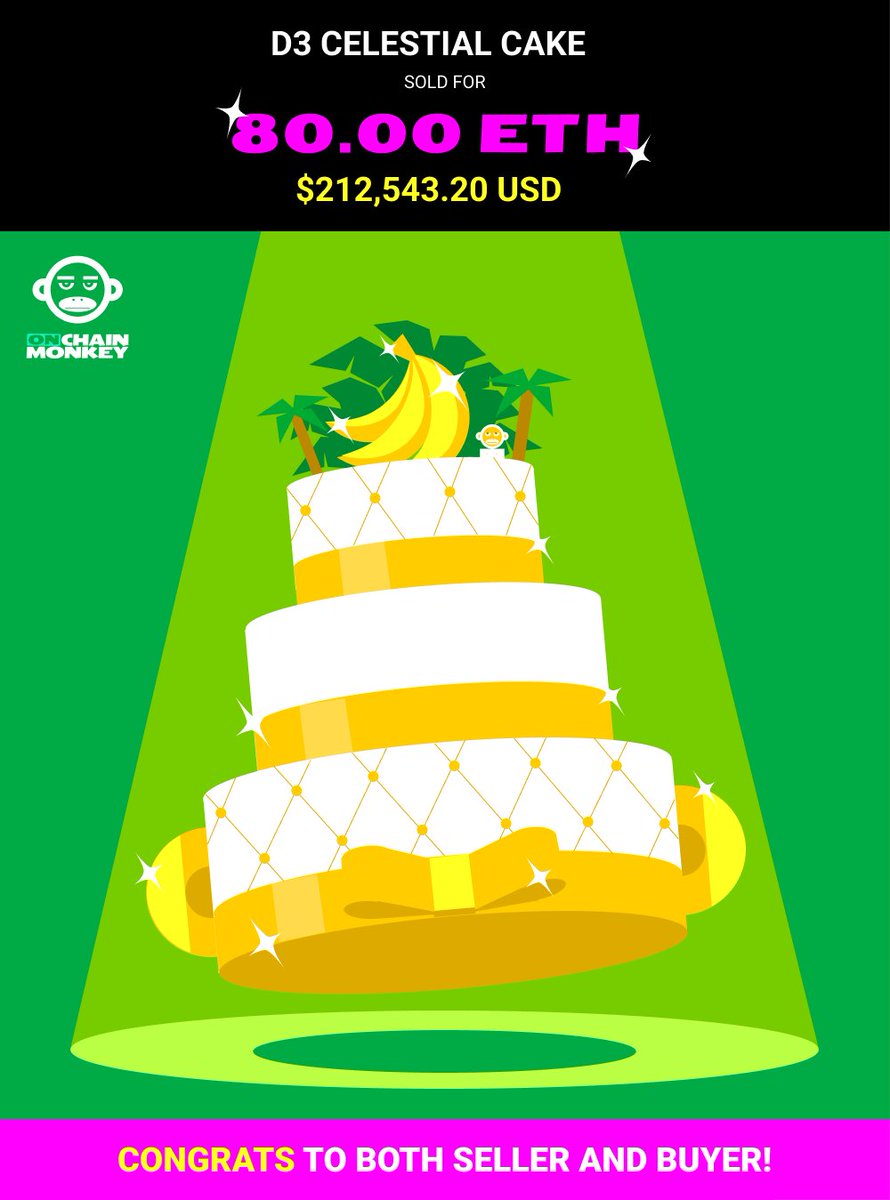 Celestial Cake purchase for 80 ETH 🍰 #NFT #OCMSales