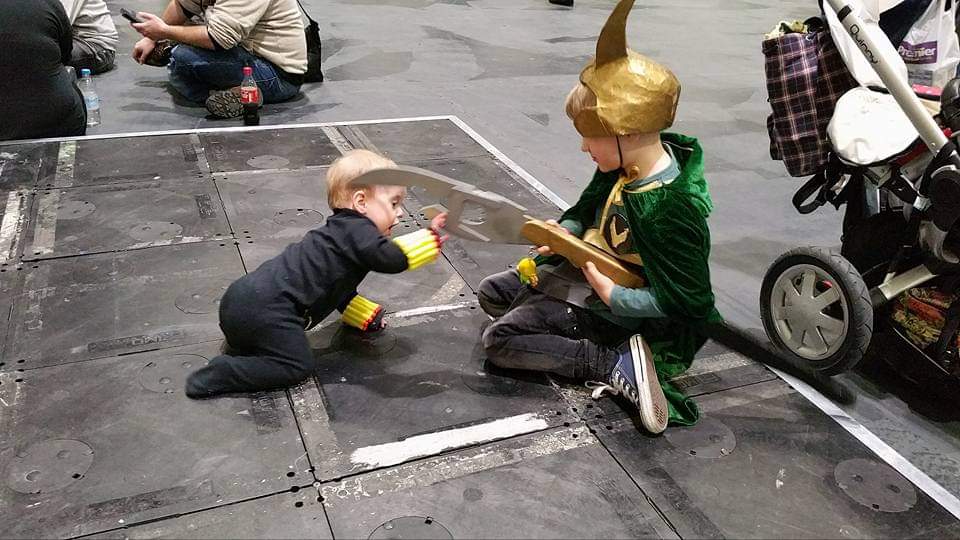 tabletopsmithy's tweet photo. Apart from table top games  the smithy family also like to do a big of cosplay. This was us 6 years ago. Hoping to do it again when conventions start up again. https://t.co/1FzBYfFssJ