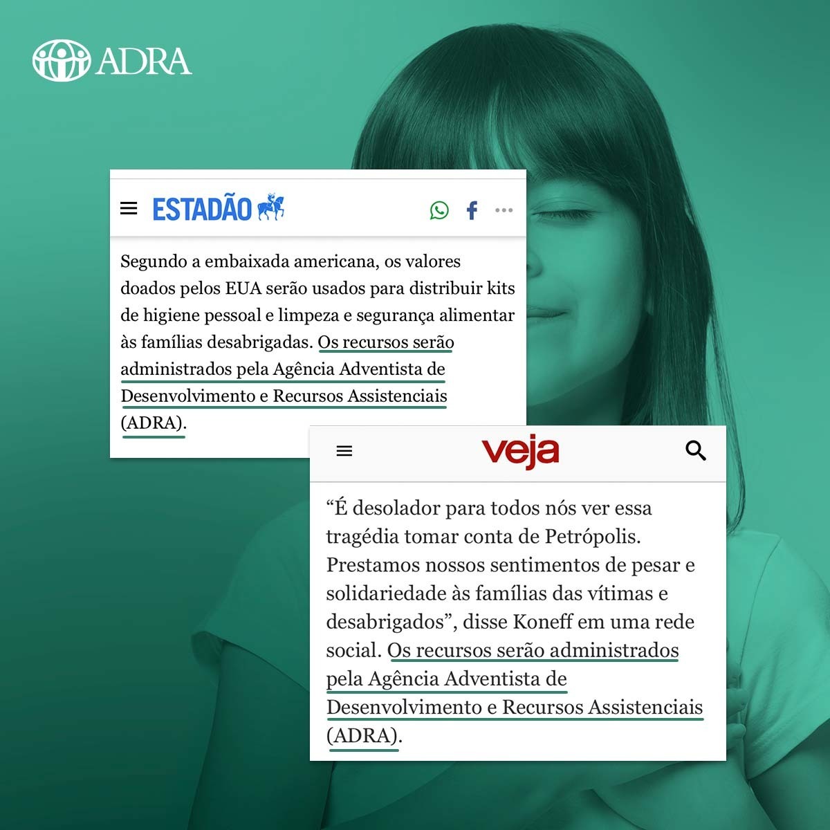 Agradecemos a USAID pela doação de R$ 520 mil em auxílio das famílias atingidas pelos temporais e deslizamentos que ocorreram em Petrópolis, no RJ. O valor será destinado à doação de Kits de Higiene Pessoal e Limpeza e Segurança alimentar.

USAID - Recebam nossa imensa gratidão!