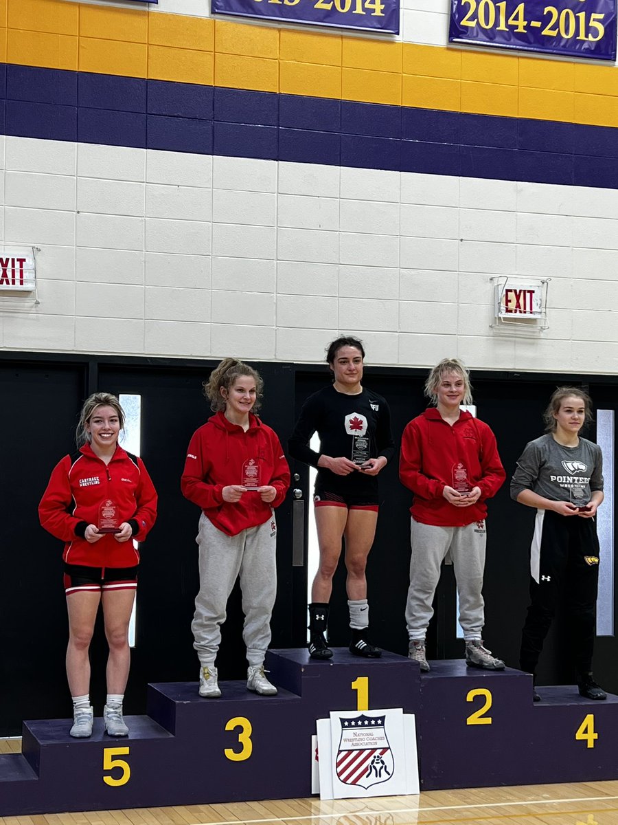 carthagewrestle's tweet photo. Our very own Natalie Majer, took 5th today at the WNCC Regional Qualifier!! Which means she qualified for the women’s national tournament!! Our other wrestler Adele Senzig also placed today by getting 7th! Great Job ladies, we are extremely proud of you!! ⚪️🔴⚫️ https://t.co/rdQMFVj2oq