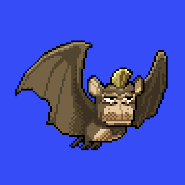 My <a href="/CryptoBatzNFT/">CryptoBatz</a> bit my <a href="/BoredApeYC/">Bored Ape Yacht Club 🍌</a> and made MutantBat #2.