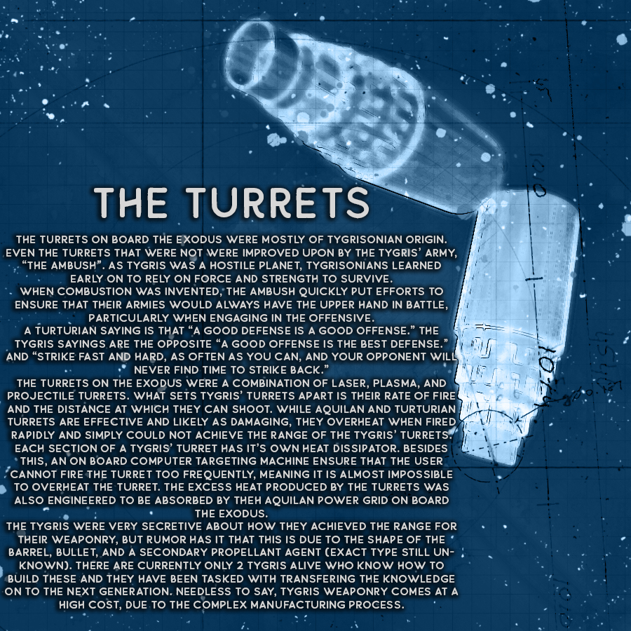 GVoyagerParty's tweet photo. Good morning &amp; Good evening everyone!

We have another blue print we would like to share with you. So far we have seen, The lung made possible by all factions, the Aquilan Solar Sails &amp; now The Turrets of the Exodus, created by Tyrgrisonians. Enjoy!

#nftart #NFTCommunity #NFTs https://t.co/atusb6TJwA