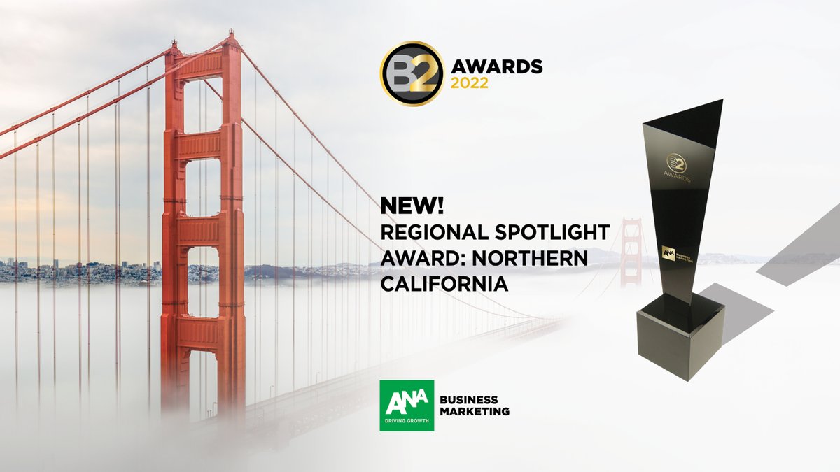 ANAB2BNORCAL's tweet photo. Enter your Agency, Brand, or Service Provider into the 2022 Regional Spotlight: Northern California Award. Registrations have been extended until March 4th.
Enter Now: https://t.co/bGFNrhIsqx
#B2Awards #B2BMarketing #B2B #ANA #SiliconValley #TechMarketers @ANAmarketers #B2Awards https://t.co/u0FgK9Wh3E