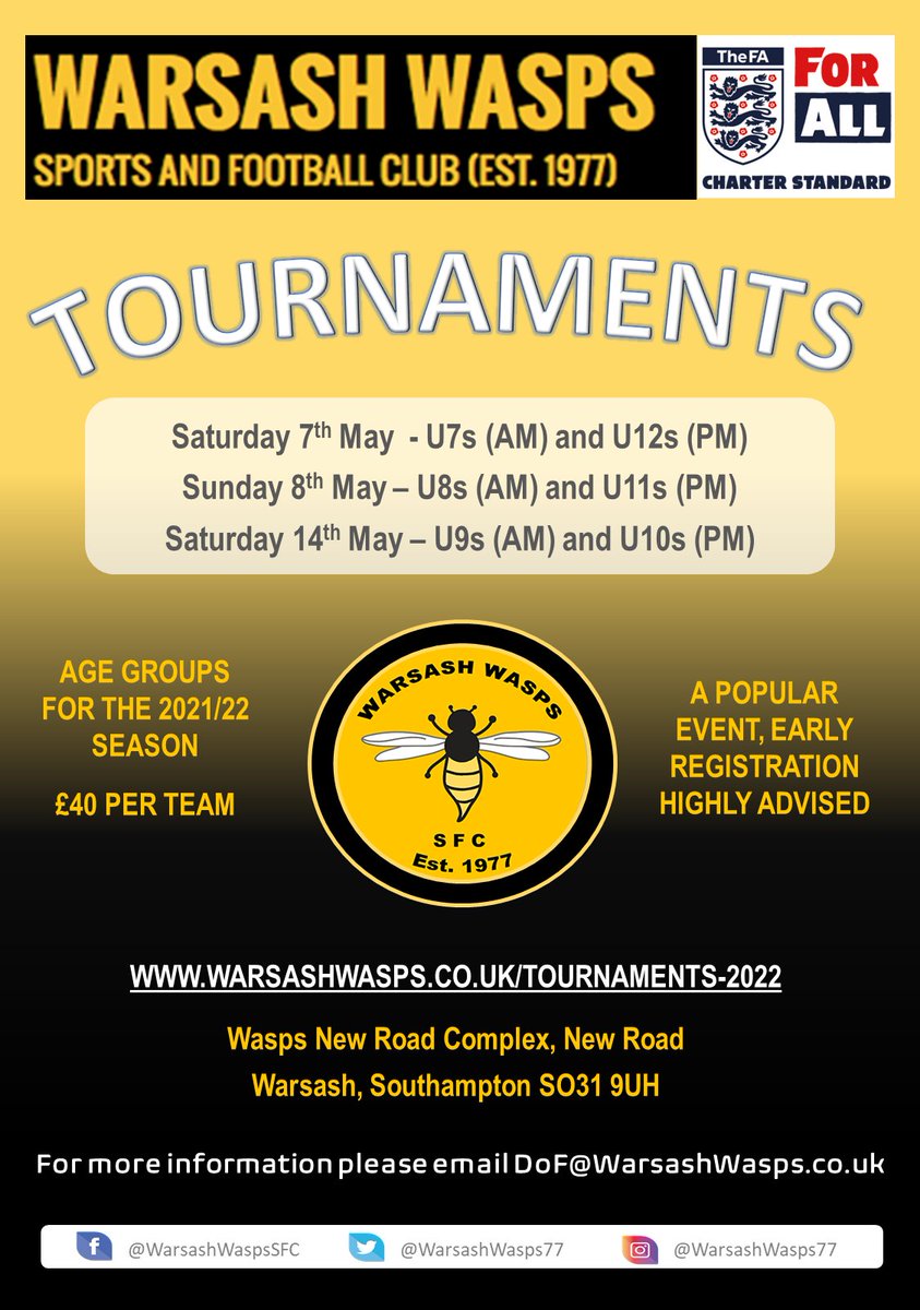 WarsashWasps77's tweet photo. Updated with the correct entry price, just £40 per team... Great value for money 🖤💛🖤💛🐝 https://t.co/aDHHYt8K8e