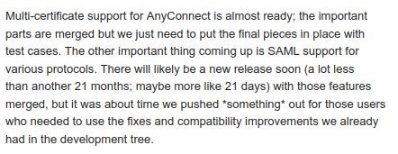 moxfyre's tweet image. #OpenConnect v8.20 is released 🥳🍻. The multiprotocol, multiplatform #FLOSS VPN client.

Highlights…
• THREE NEW VPN protocols (F5, Fortinet, Array)
• Major bugfixes,
• Clearer log messages,
• Regular working builds for Windows,
• Many new contributors from around the 🌍