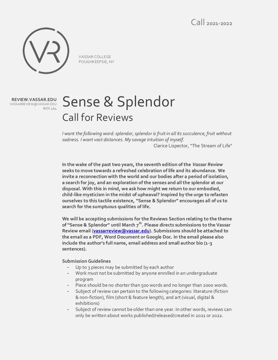 Vassar Review tweet media