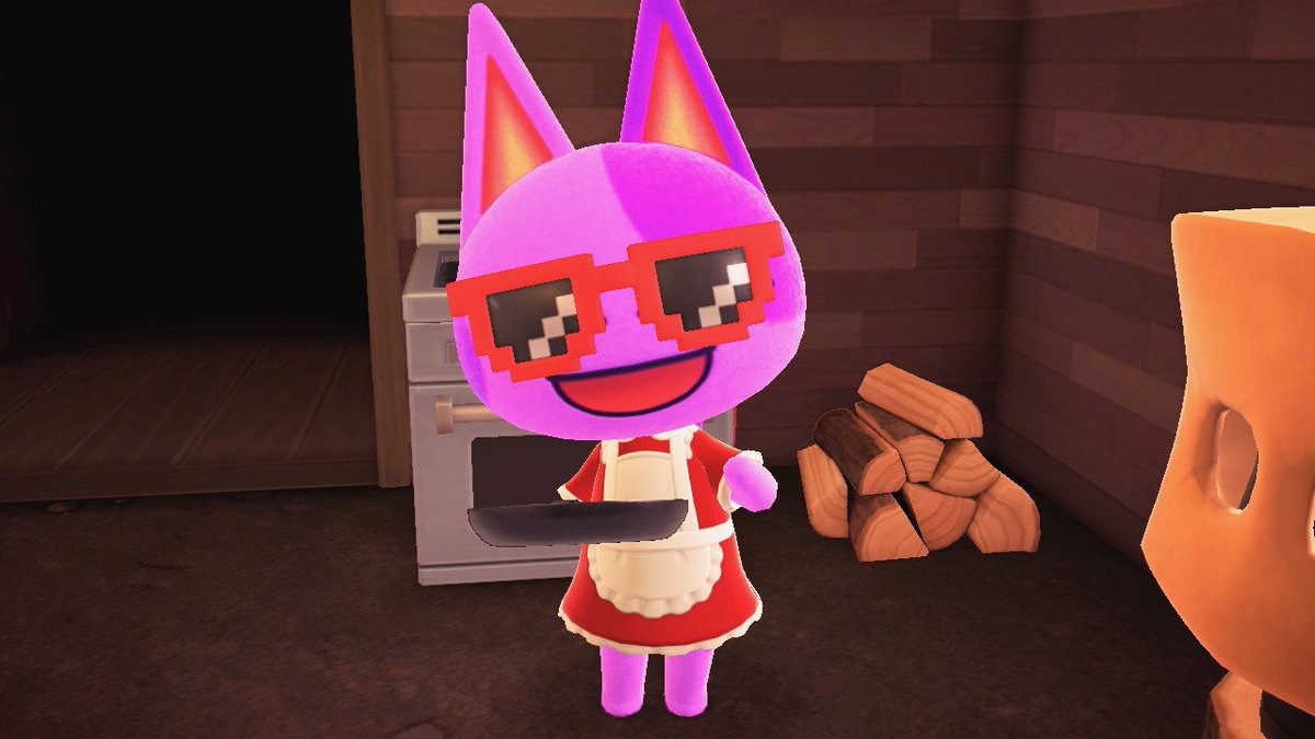 jules0sco's tweet photo. Yes he does the cooking, yes he does the cleaning ππ #bobacnh #ACNH #AnimalCrossingNewHorizions https://t.co/s3pomrbaIy