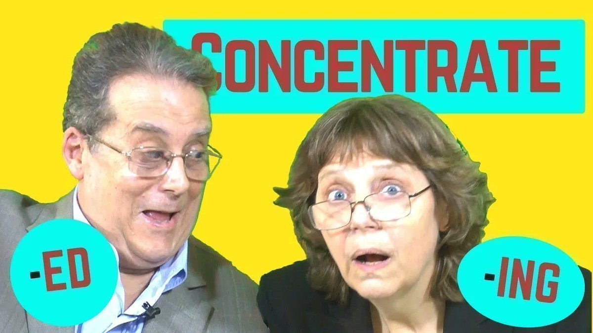 VickiVideos's tweet photo. Concentrate - Concentrated - Concentrating - learn the difference in this #ESL video. https://t.co/T8SNFU0MH3 #learnEnglish #ingles #twinglish https://t.co/yGP912W0CR