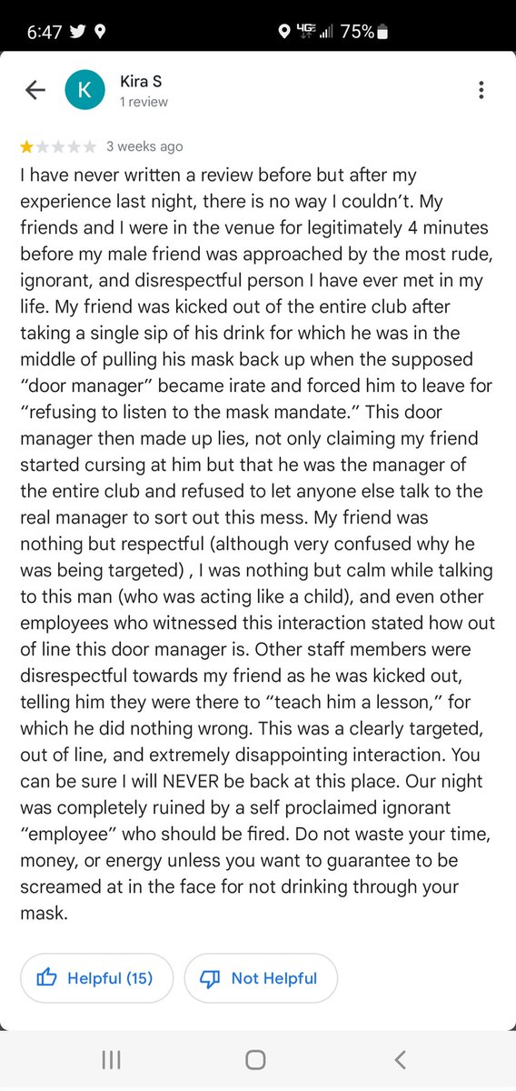 MaxZero's tweet photo. @PoPville have any of you been over to 9:30 Club recently? Seems like there's a story here. This club has been over-enforcing the DC mask mandate. Read the latest reviews on Google. 
Just wanted to bring this to the attention of the DC community. https://t.co/R4ACDOt3ns