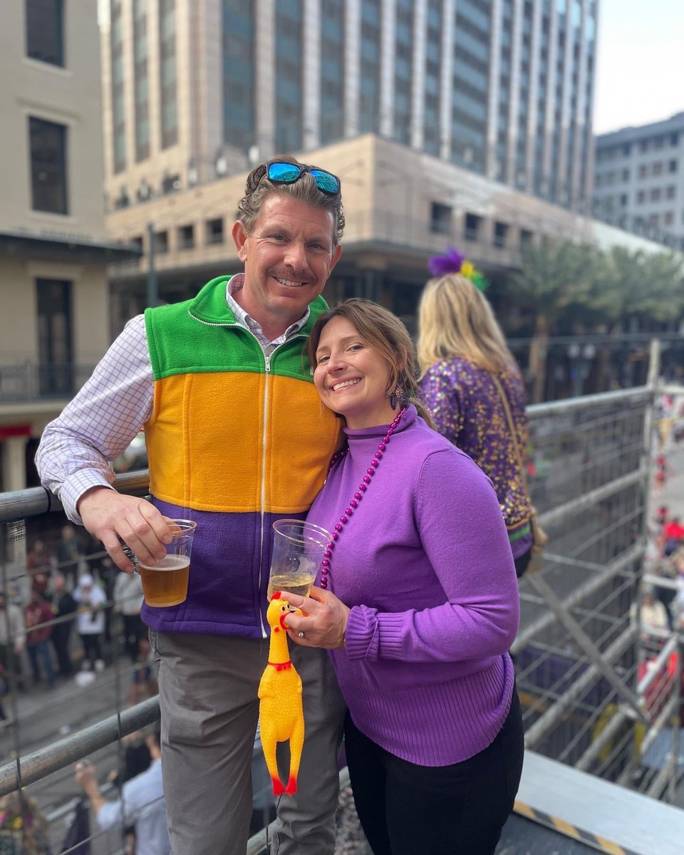 JE_NOLA's tweet photo. We love seeing our ORIGINAL Fat Tuesday fleece vest out and about on the route! Tag us! #jolieandelizabeth #checkthetag #madeinneworleans https://t.co/xzcGux4I9S