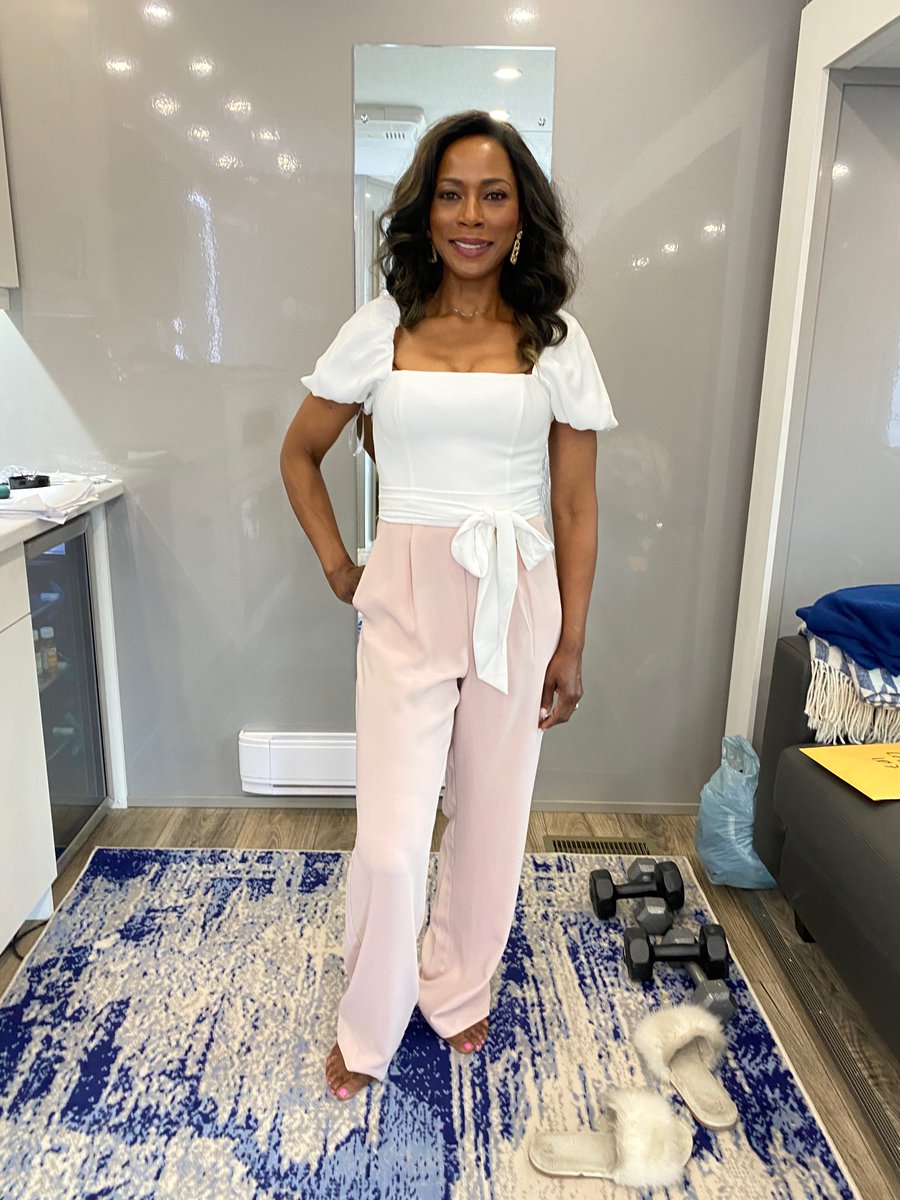 KarenVLeBlanc's tweet photo. Back stage....wardrobe fitting. Thank you @Michelle_Lyte for these amazing fits And @ecroftdesign for Vanessa's hair. Its all of the moving parts. EVERY piece builds the puzzle. Looking at these now. Fills my heart, we worked hard and played harder. #playedtowin #kingsofnapa https://t.co/lY5g21Txam