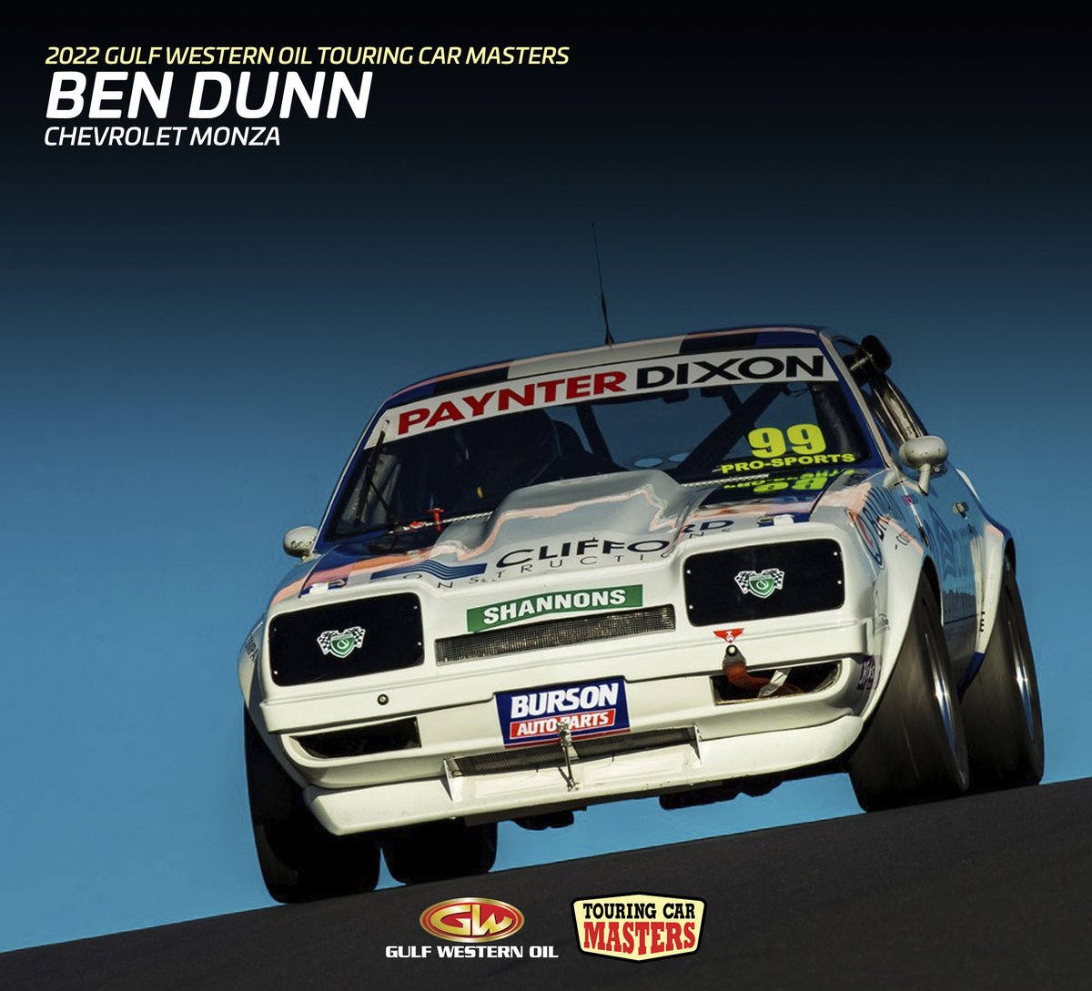 TCMAustralia's tweet image. ENTERED: We're thrilled to see this beast back on the entry list! Ben Dunn and the mighty Chevy Monza will make their Gulf Western Oil Pty Ltd TCM Return art Sydney Motorsport Park next week. 

#TCM2022