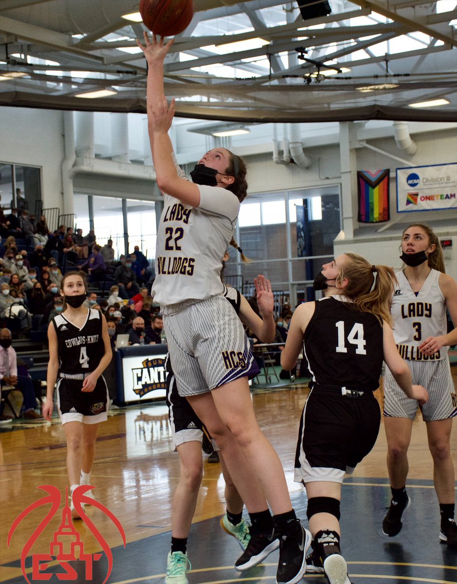 NYSTakeover's tweet photo. Heuvelton 60
Edwards-Knox 25
Final

Death, taxes, &amp; Heuvelton in the mix. The Bulldogs rolled early, building a 32 point halftime lead, &amp; coasted to the finish line in a S10 D QF W. @bgdoyl dropped 25, Rylin McAllister had 18 (6 treys) in the W. Lily Lottie led EK w 20. Game 2 ✔️ https://t.co/qcGpapqQbN