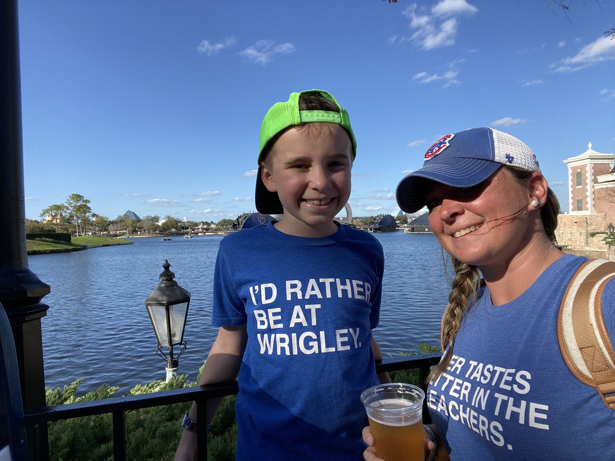 jshafer08's tweet photo. Our feels today while at Epcot. We’ve gotten lots of Go Cubs and seen a few other @obvious_shirts! #GoCubs https://t.co/6dumsw9Ueq