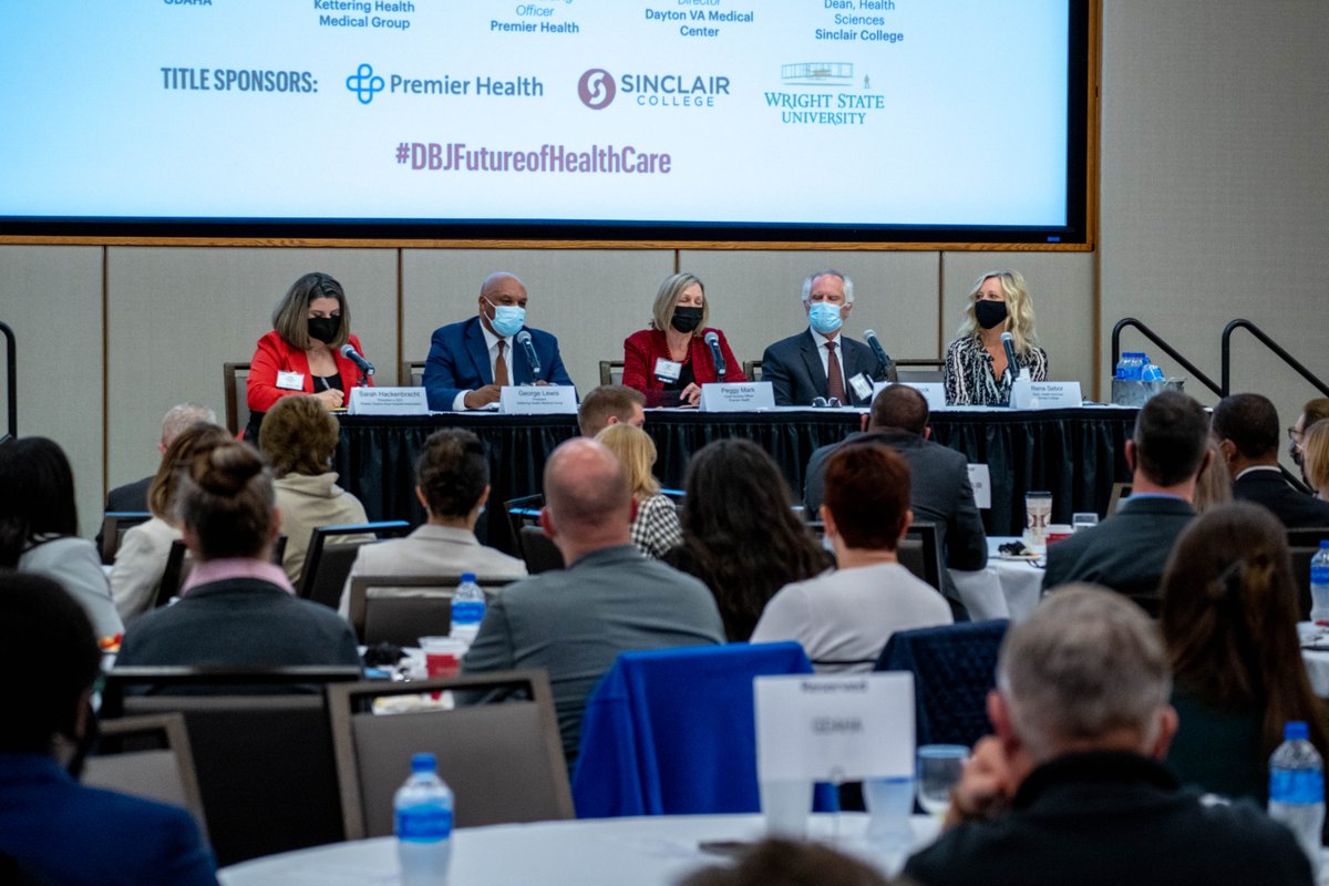 SinclairCC's tweet photo. Sinclair was proud to host the 2022 Dayton Business Journal Future of Health Care event. Our Dean of Health Sciences, Dr. Rena Sebor, discussed Sinclair’s ongoing efforts to expand and adjust our programs to meet the critical need for skilled frontline workers in the Dayton area. https://t.co/yhNxsQQfp9