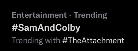 screwedcolby's tweet photo. trending again!! #TheAttachment https://t.co/WyIMCMjiNh