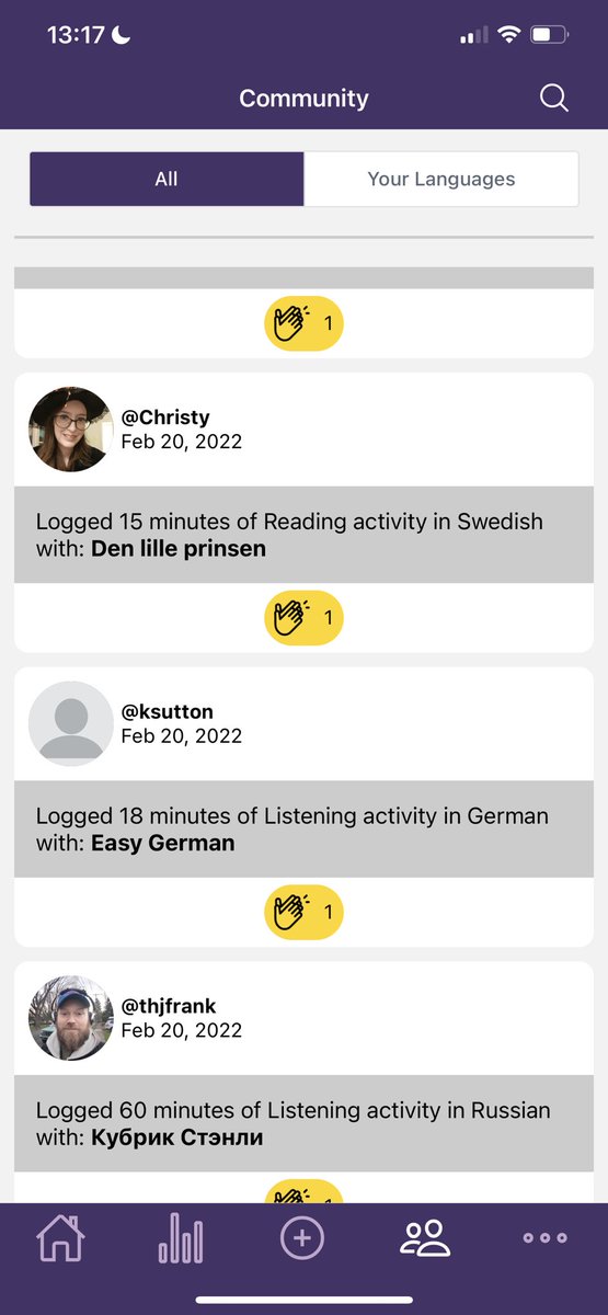 iPolyglottous's tweet photo. Working that 8-day streak. 😉 Loving #polylogger app for stats and encouragement from the #langtwt community. ✌️ https://t.co/WyJ2zgoHAZ