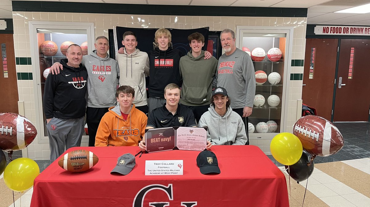 CoachVes717's tweet photo. Huge congratulations to Troy Collard (@tsc519) on his signing to play football at West Point! I couldn’t be prouder of the young man you are becoming! Wishing you nothing but success moving forward! https://t.co/v1YhYtM2sS