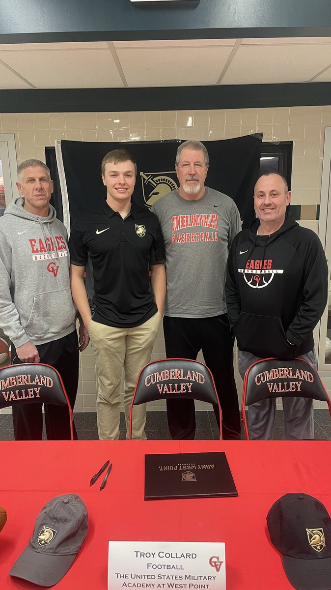 Huge congratulations to Troy Collard (@tsc519) on his signing to play football at West Point! I couldn’t be prouder of the young man you are becoming! Wishing you nothing but success moving forward!