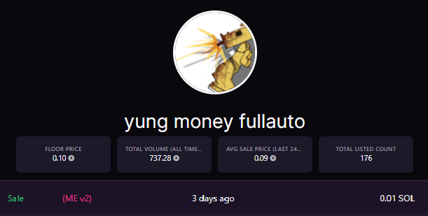 yungmoneylabs's tweet photo. fullauto minter did 10x in three days, ๐ imagine still sleeping on yung money... ya'll NGMI https://t.co/YAwCgjhtok