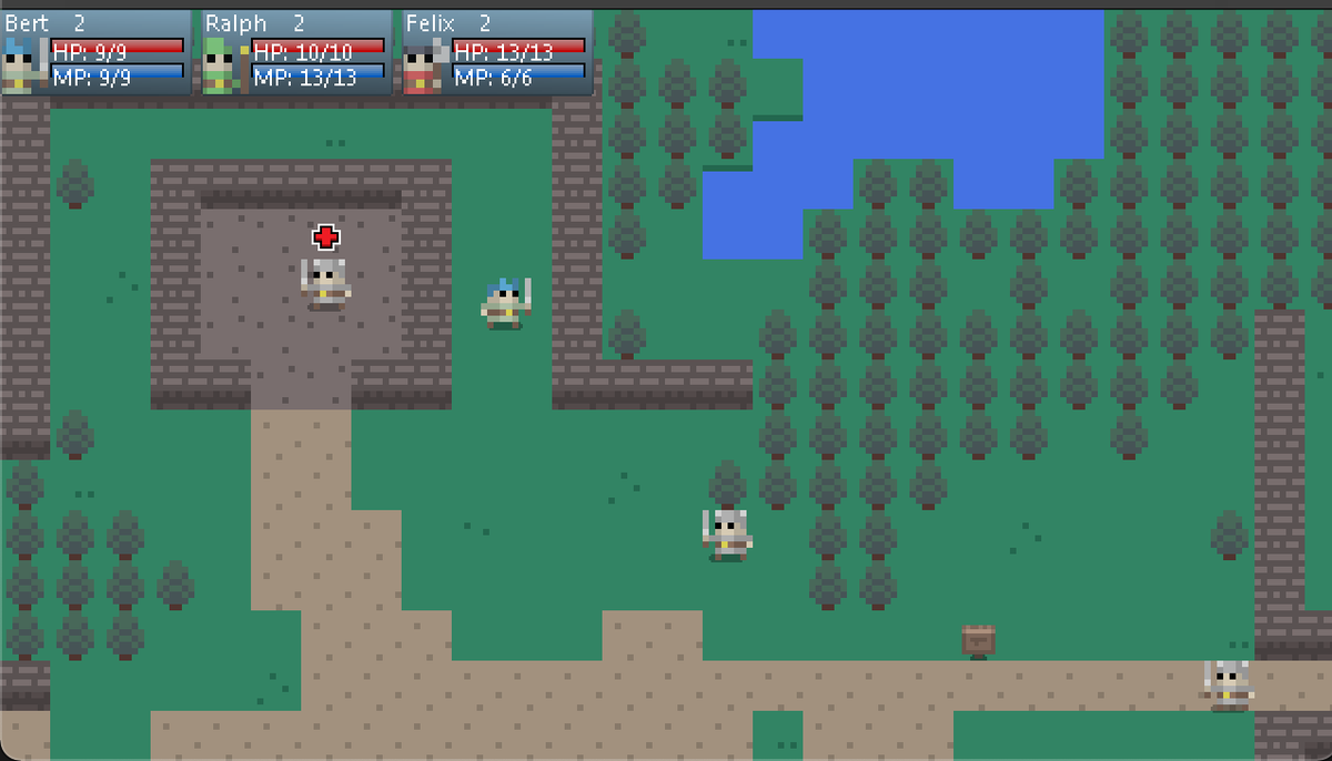 Harrkus's tweet photo. Spent the day redrawing the forest-y area in Senra. Now I'm thinking about further extending my #gms2 RPG framework, amongst a few other ideas... #gamedev #indiedev https://t.co/N5MGSM6w6v