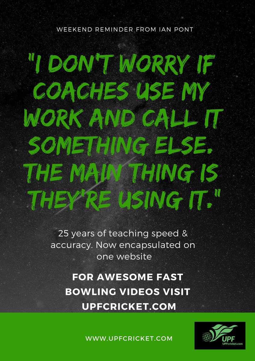 UPF160's tweet photo. Our Head Coach @ponty100mph with a timely message on how his fast bowling methods have changed the way it is coached.. https://t.co/8FD3oU22g9