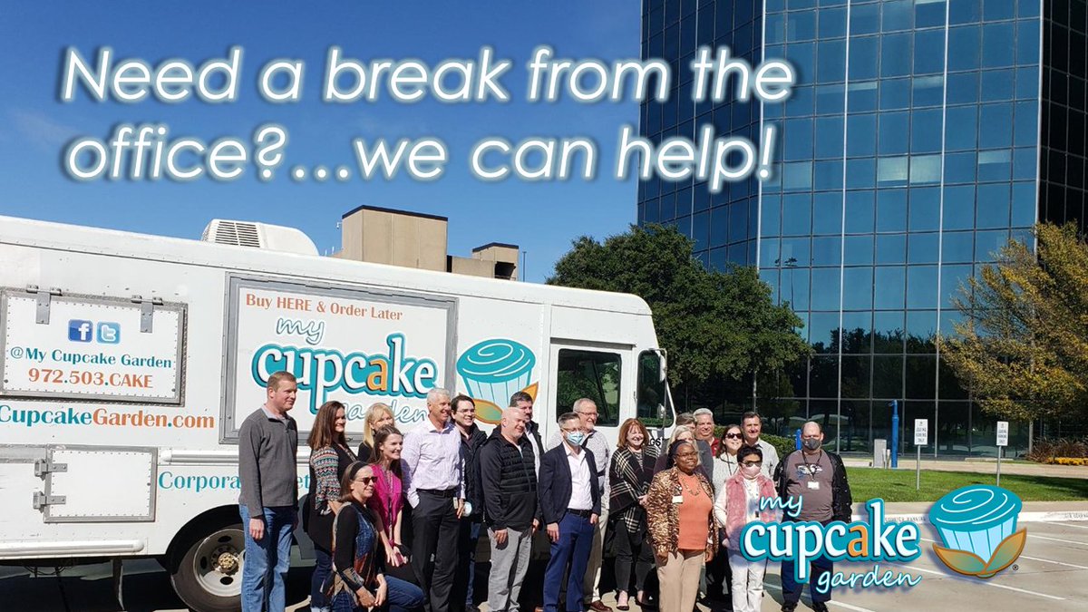 MyCupcakeGarden's tweet photo. Need a break from the office?
→ we CAN help😊!

[#FoodTruck #DessertTruck #CupcakeTruck #Dallas #EmployeeAppreciation] https://t.co/0E3fOB2WEf