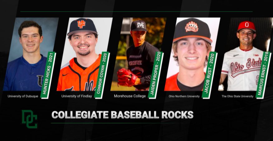 Best of luck to our Collegiate Baseball Rocks this season!!! 

<a href="/Hunter_Hicks16/">Hunter Hicks</a> <a href="/ccoyan29/">Connor Coyan</a> <a href="/jaidenproper/">Jaiden Proper</a> <a href="/jacobrrust/">Jacob Rust</a> <a href="/marcusernst02/">Marcus Ernst</a>