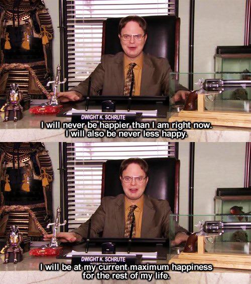 carmenvgri's tweet photo. A veces las cosas simplemente caen donde deben caer.
Hoy estaba viendo #TheOffice el episodio “Dwight K. Schrute, (Acting) Manager”… y resulta ser que es el episodio 150.
Hoy, que estoy en el #150thTweet
Gracias Dwight.
#TweetingOnceADayFor1Year https://t.co/RpG9b6QiNy