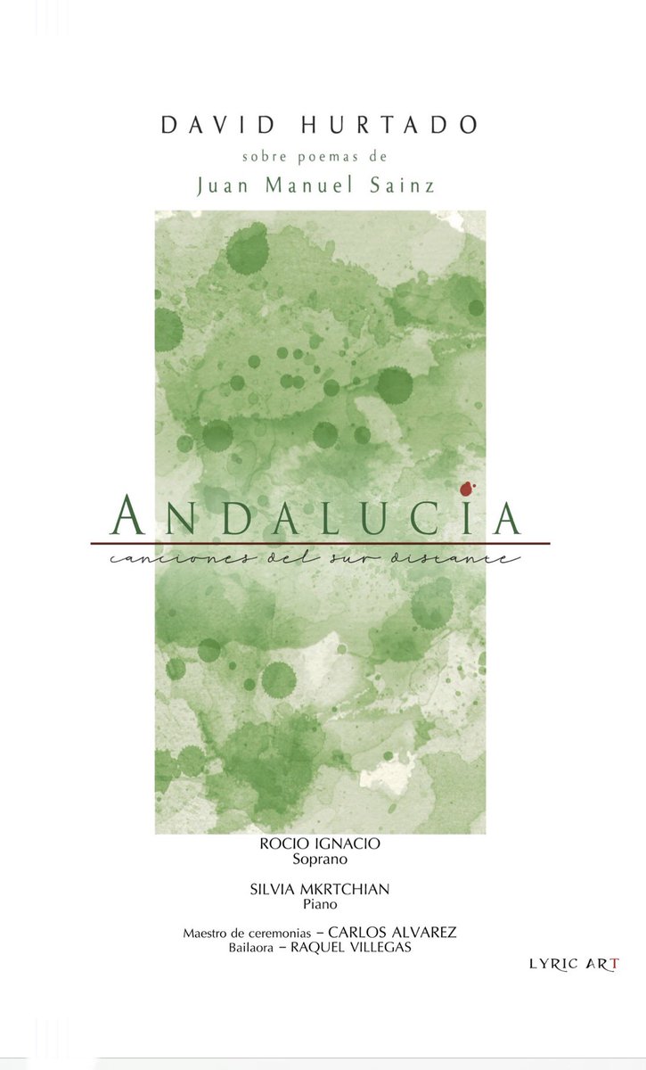 rocioignacio79's tweet photo. A veces los sueños se hacen realidad.. un sueño de amor hecho realidad: “Andalucía”
Nuevo ciclo de canciones con música de David Hurtado y letra de Juan Manuel Sainz. https://t.co/Yz3siCgfoH
