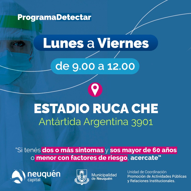 ElMPNesmasMPN's tweet photo. #ProgramaDetectAR😷
Compartimos información sobre el funcionamiento del dispositivo @rucache. Además comunicamos que se suspende la atención en la Escuela de Enfermería.
Si sos mayor de 60 años o con factores de riesgo y tenés dos o más síntomas compatibles con #Covid, acercate. https://t.co/DFJM180EB8