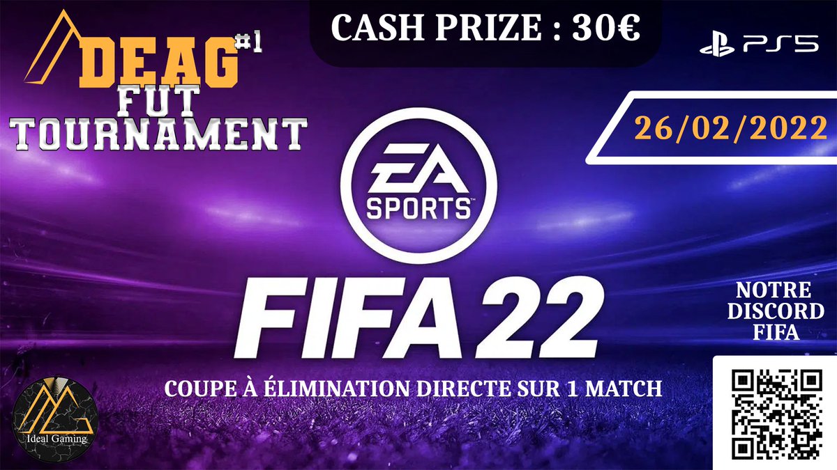 iDeal__Gaming's tweet photo. Bonjour à tous ! Nous organisons désormais des tournois FiFA le premier à lieu le 26 février 2022, pour avoir accès aux modalités pensez à vous rendre dans les auto-rôles et sélectionnez le rôle Fifa :D on espère vous voir nombreux !! 🔞🔥🔥 https://t.co/LoFAE4j1KD