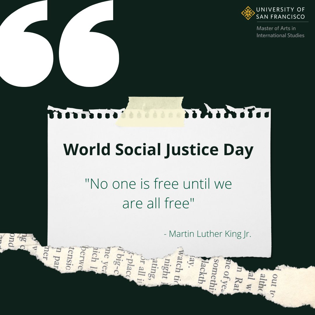 On #WorldSocialJusticeDay we recognize the centrality that Social Justice plays in our program. We highlight themes of justice, equity, and inclusion by looking at environmental justice, climate justice, and racial justice through our daily conversations &amp; assignments.