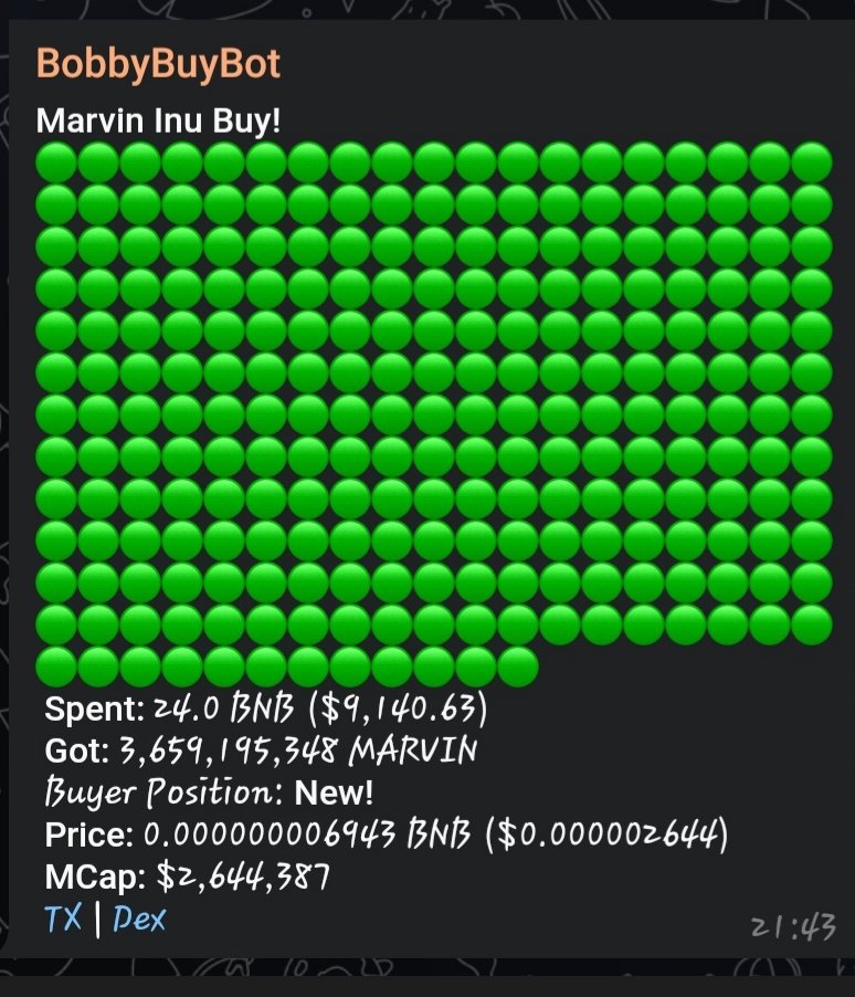 Head_world97's tweet photo. Market down⬇️ Marvin up⬆️.. It's green season and I'm hodling $Marvin until Mars.. LFGoo🔥🔥

Telegram:https://t.co/aF65jJ4Xni 
Website:https://t.co/AmbguV9gWG 

#1000xgem  #BSCGem #cryptocurrency #MarvinInu https://t.co/GFcDbPaJut