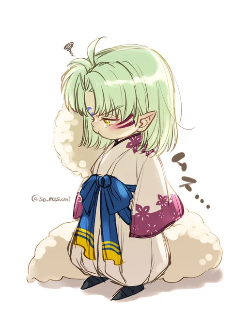 幼児丸/犬夜叉
上げ忘れてた絵見っけ～
眠たくてキンゲン悪い幼児丸
今日も仕事頑張りましょー!! 