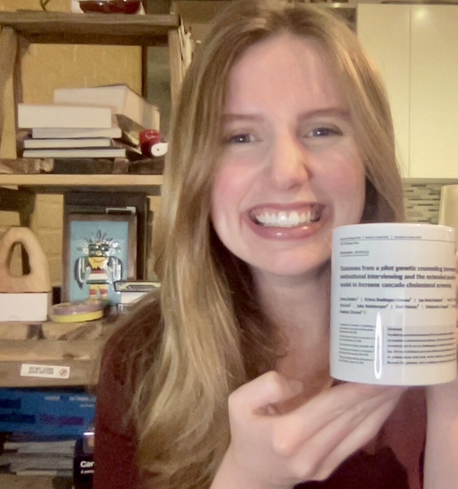emmakbaldry's tweet photo. Thank you @UMNGC for this sweet memento of my first first-author publication &amp; the great fun I had in undergrad doing research with @HeatherZierhut, @I_MacFarlane, and the other folks on the CHEERS study team! #CascadeScreening #GeneChat https://t.co/gz4Xt8igiQ