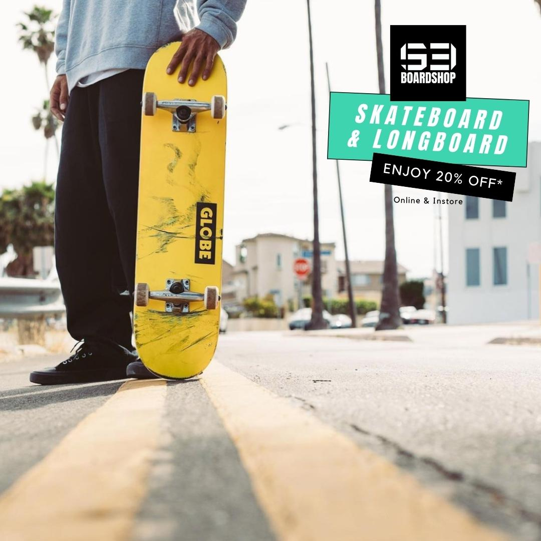 Spring cleaning! 🧽 Freshen up your skate step up today and enjoy 20% off* skate &amp; longboard. Shop Online.