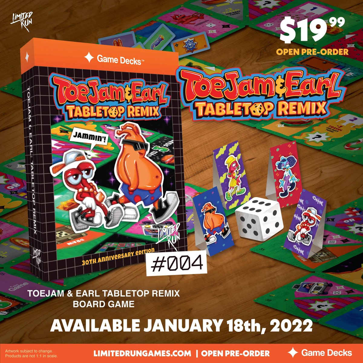 yo friends!

Today is the 🚨LAST DAY🚨 to grab our 30th Anniversary <a href="/LimitedRunGames/">Limited Run Games</a> goodies including the all new ToeJam &amp; Earl Tabletop Remix from <a href="/PlayGameDecks/">Game Decks</a>! 

👽🖖 Special shoutout to everyone for making our 30th Anniversary super funky 🖖😎

➡️ bit.ly/TJE30thMerch ⬅️