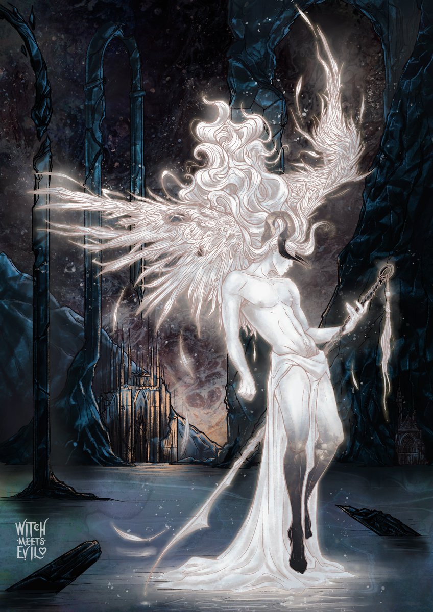 🐥 as Abbadon, the fallen angel of death.

made for the <a href="/demonbtszine/">Hells Fire😈🧈 FINISHED</a>