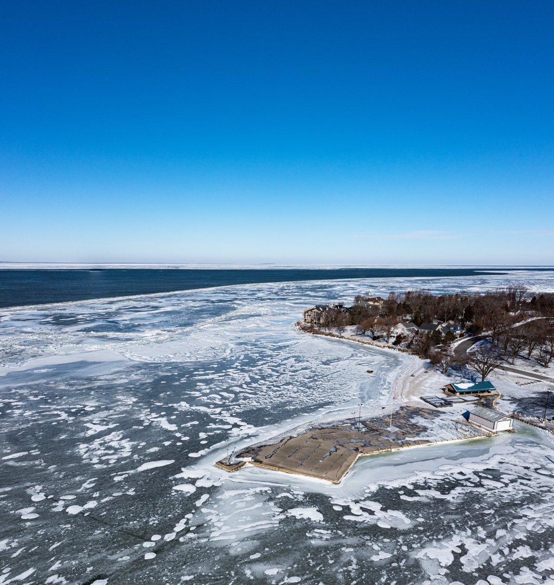 Iced pier this morning at Catawba State Park