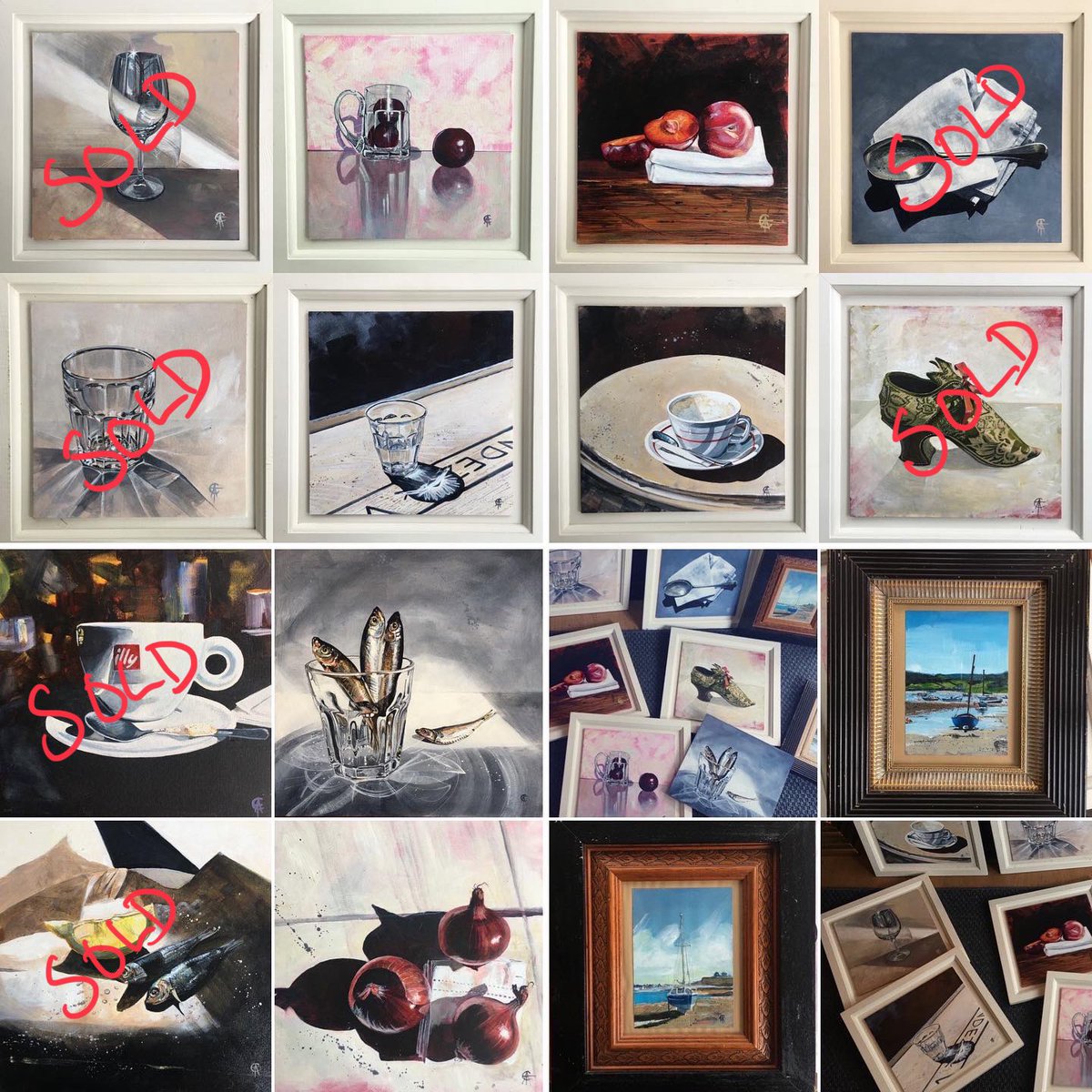 CatSalterArtist's tweet photo. Still some paintings left from my studio clearance sale!
From £15 to £50. Let me know if you would like to buy one!
#artsale #studioclearance #buyartdirect #artonsale #ownart https://t.co/1F1INmas6N