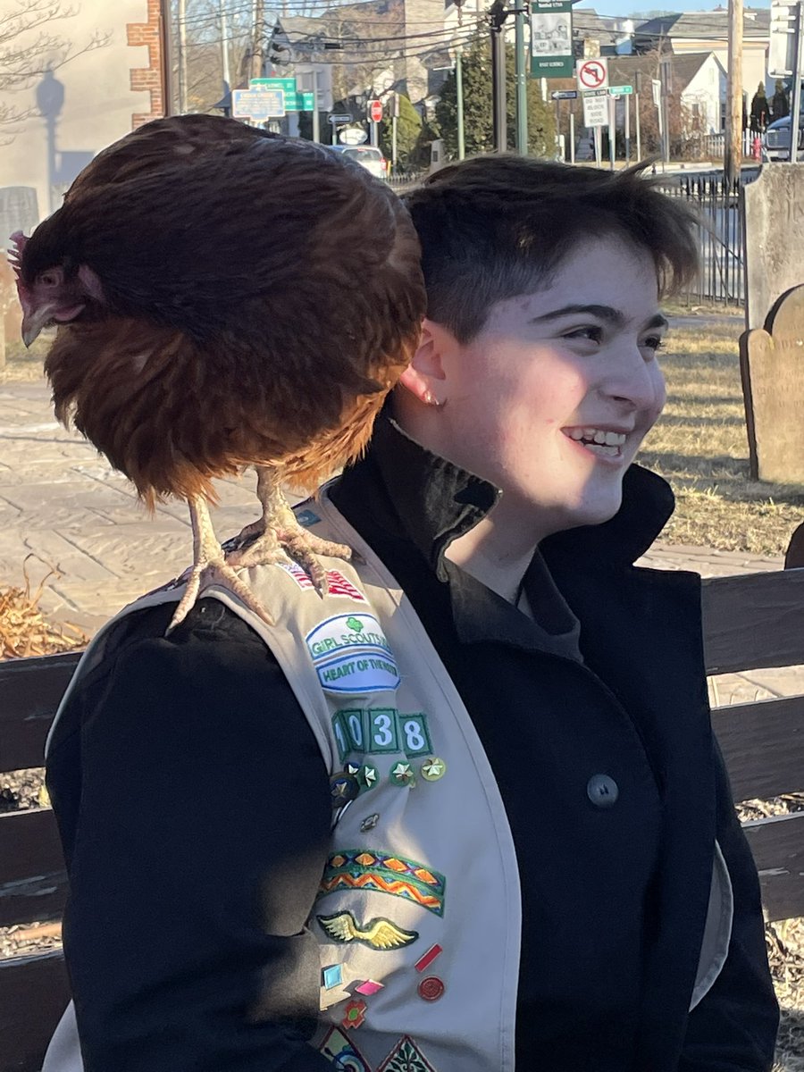 k_svobo's tweet photo. Now a proud member of Troop 10398, Fishkill..

. #girlscouts #chickenswithattitude #chickens #girlscoutcookies #hens #HudsonValley #beaconny #fishkillny #dutchesscountyny #girlpower https://t.co/4zIrVobd6L